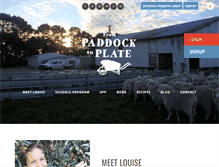 Tablet Screenshot of frompaddocktoplate.com.au